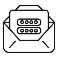 New mail sign in icon outline vector. Number form vector
