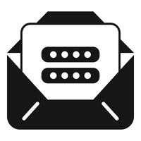 New mail sign in icon simple vector. Number form vector