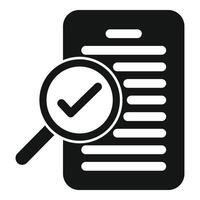 Search online document icon simple vector. Two vote design vector