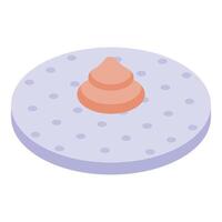 Cream cotton pads icon isometric vector. Care beauty vector
