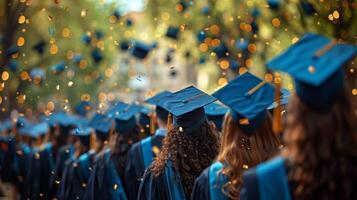 AI generated Graduates Throwing Confetti photo