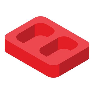 Snacks meal tray icon isometric vector. Aliment serving ware