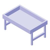 Plastic meal tray icon isometric vector. Kitchen dinnerware vector