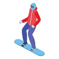 Snowboarding person icon isometric vector. Season enjoy fun vector