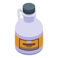 Maple nectar plastic bottle icon isometric vector. Tree extract syrup vector