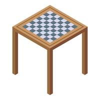 Table chess thinking icon isometric vector. Children room play vector