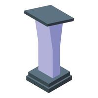 Presentation soapbox icon isometric vector. Raised speaker tribune vector