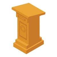 Address debate tribune icon isometric vector. Ceremony orator speaking podium vector