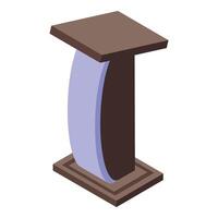 Orator tribune icon isometric vector. Raised speaker pulpit vector