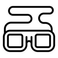 Lifeguard glasses icon outline vector. Beware the sharks vector