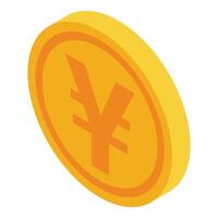 Gold coin conversion icon isometric vector. Digital online swap vector