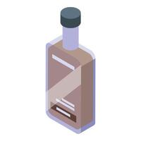 Maple syrup glass container icon isometric vector. Tree extract product vector