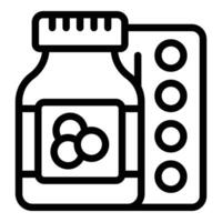 Avoid conception tablets icon outline vector. Decrease progesterone vector