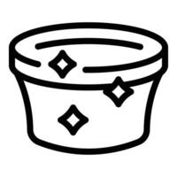 Washing tableware icon outline vector. Canteen lunch tools vector