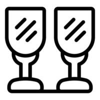 Beverage glassware icon outline vector. Glass drinking vessels vector