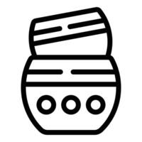 Eating implements icon outline vector. Serving tableware vector