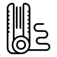 Hair straightener icon outline vector. Salon iron hairdresser vector