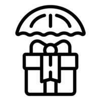 Gift boxes seller icon outline vector. Present distribution fast delivery vector