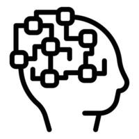 Brainstorm mindset icon outline vector. Cognitive knowledge vector
