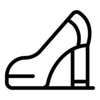 modelo alto tacones icono contorno vector. pasadizo calzado vector