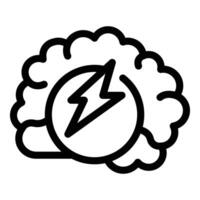 Mind storming icon outline vector. Problem solving technique vector