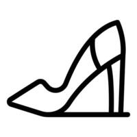 estilete Zapatos icono contorno vector. clásico calzado diseño vector