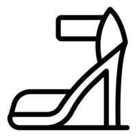 High sandals heels icon outline vector. Catwalk footwear vector