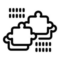 Brainstorm puzzle icon outline vector. Logical maze vector