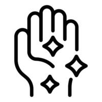 Clean washed hands icon outline vector. Cleansing skincare body sanitizer vector