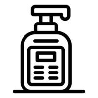 Lotion dispenser bottle icon outline vector. Foaming soap solution vector