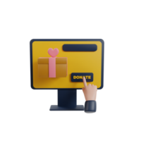 Donation 3d icon render clipart png