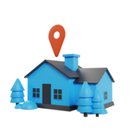 Realtor and property 3d icon render clipart png