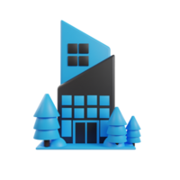 fastighetsmäklare och fast egendom 3d ikon framställa ClipArt png