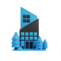 Realtor and property 3d icon render clipart png