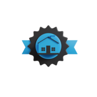 agente immobiliare e proprietà 3d icona rendere clipart png