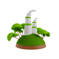 Ecology green earth 3d icon clipart png