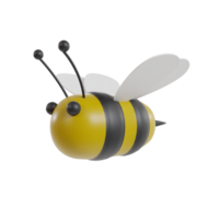 honey and bee 3d icon render clipart png