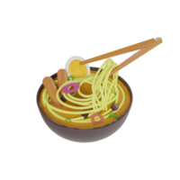 asiático comida 3d íconos hacer clipart png