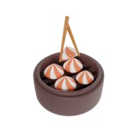 asiatique nourriture 3d Icônes rendre clipart png