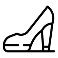 alto tacones icono contorno vector. femenino elegante calzado vector