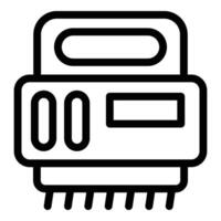 Drying machine icon outline vector. Wall hand dryer vector
