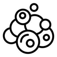 Sudsy bubbles icon outline vector. Skincare bath foam solution vector