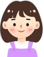 linda chica de dibujos animados png