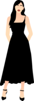 women's with black dress png