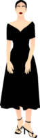 women's with black dress png