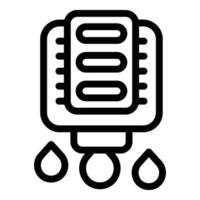 Soap sanitizer icon outline vector. Soapy dispenser device vector