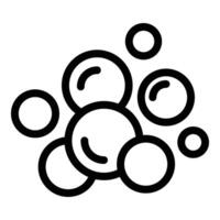 Cleansing bubbles icon outline vector. Cleanliness soap foam vector