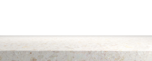 Empty realistic clear white stone marble tranparent backgrounds 3d rendering png file
