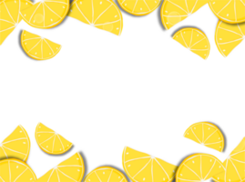 Isolated transparent Lemon and citrus frame with bubble for decoration and advertising, food, fruit, freshness png