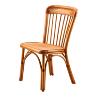 AI generated Rattan Chair Isolated on Transparent Background png